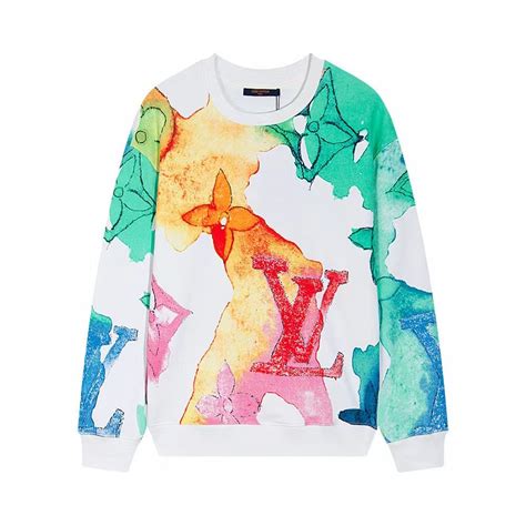 louis vuitton watercolor giant monogram sweatshirt